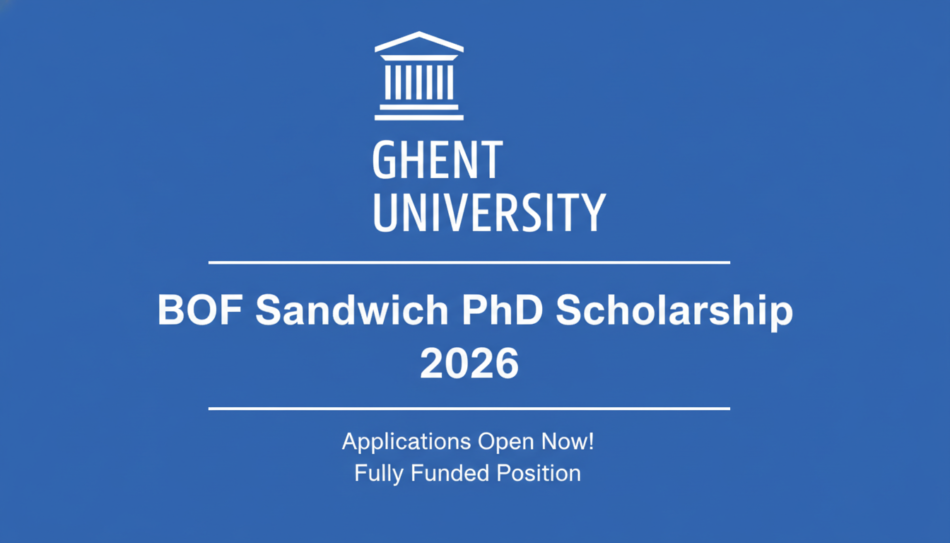 Ghent University BOF Sandwich PhD Scholarship 2026