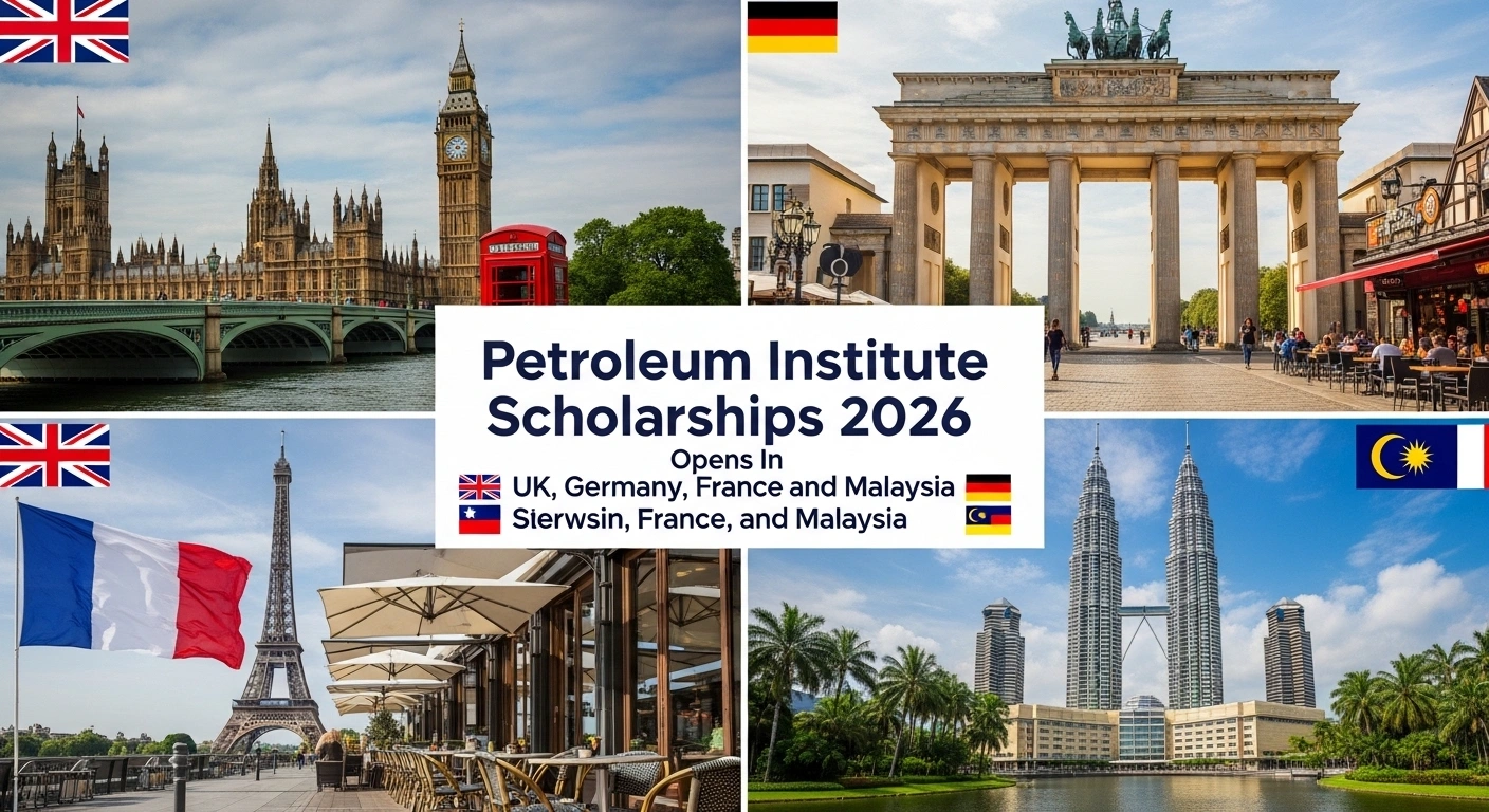 Petroleum Institute Scholarships 2026 opens in UK, Germany, France, and Malaysia